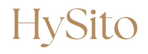 Gold 'HySito' logo on a white background